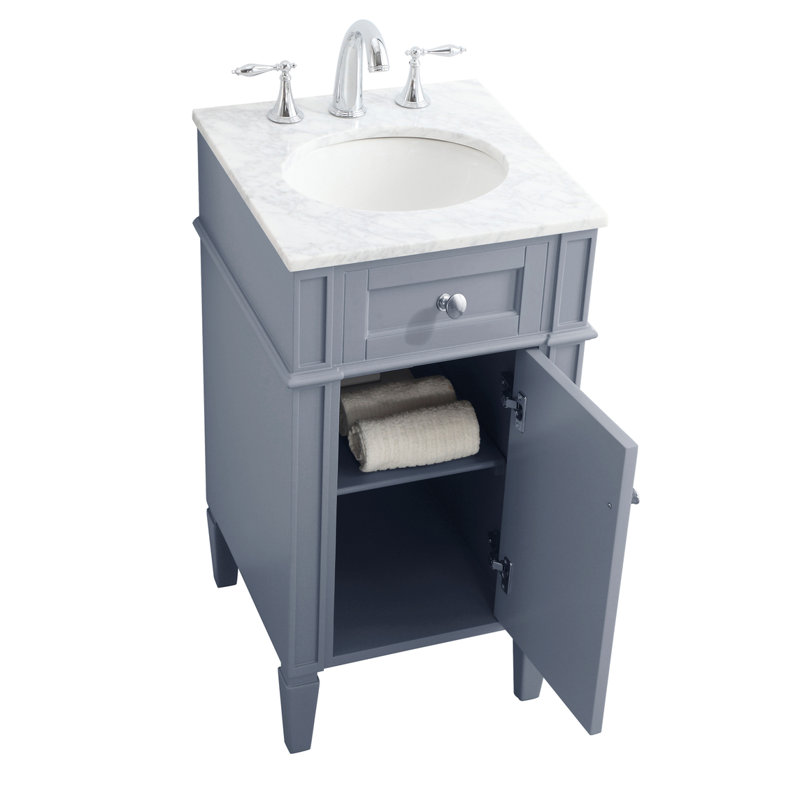 Ensemble de meuble-lavabo simple l 18 po x P 19 po x H 35 po Rivers, gris