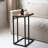 Farmhouse C Table Couch End Table Distressed Beaded Edge Tray Top Side Table-933928029