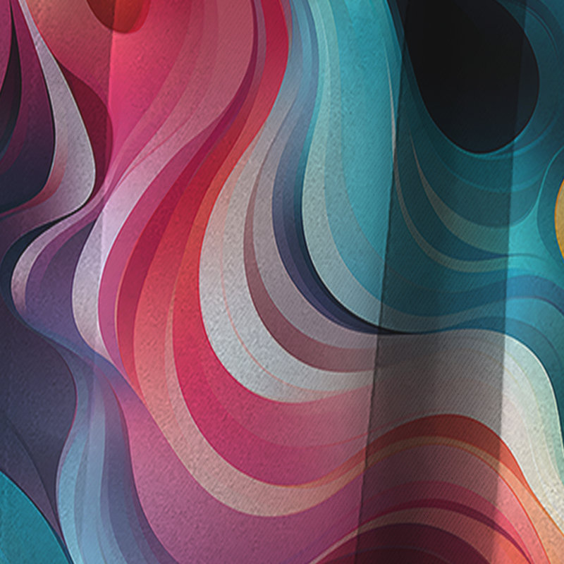 Toile colorée colorée Popart Groovy Gradient - Rideau occultant géométrique abstrait - 1 panneau, L 52 po x L 90 po