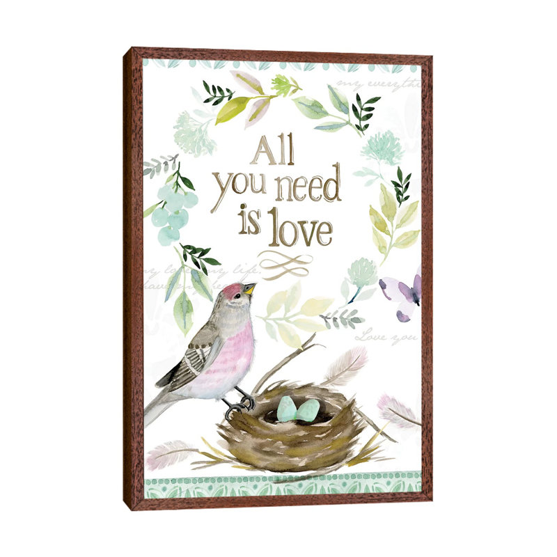 All You Need Is Love Nest by Stephanie Ryan - Print on Canvas, 66.04cm H x 45.72cm W x 3.81cm D