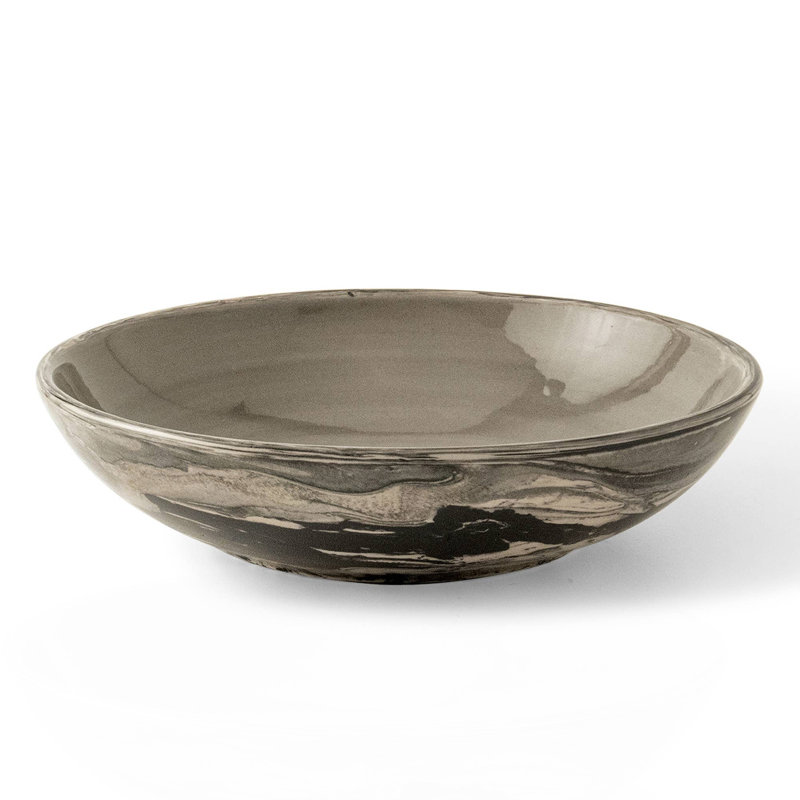 Jeronica Black Ceramic Serving/Pasta Bowl-13.5 OZ,