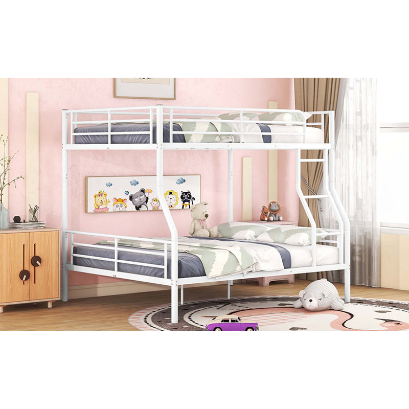 Lit superposé en métal pour enfants, Blanc