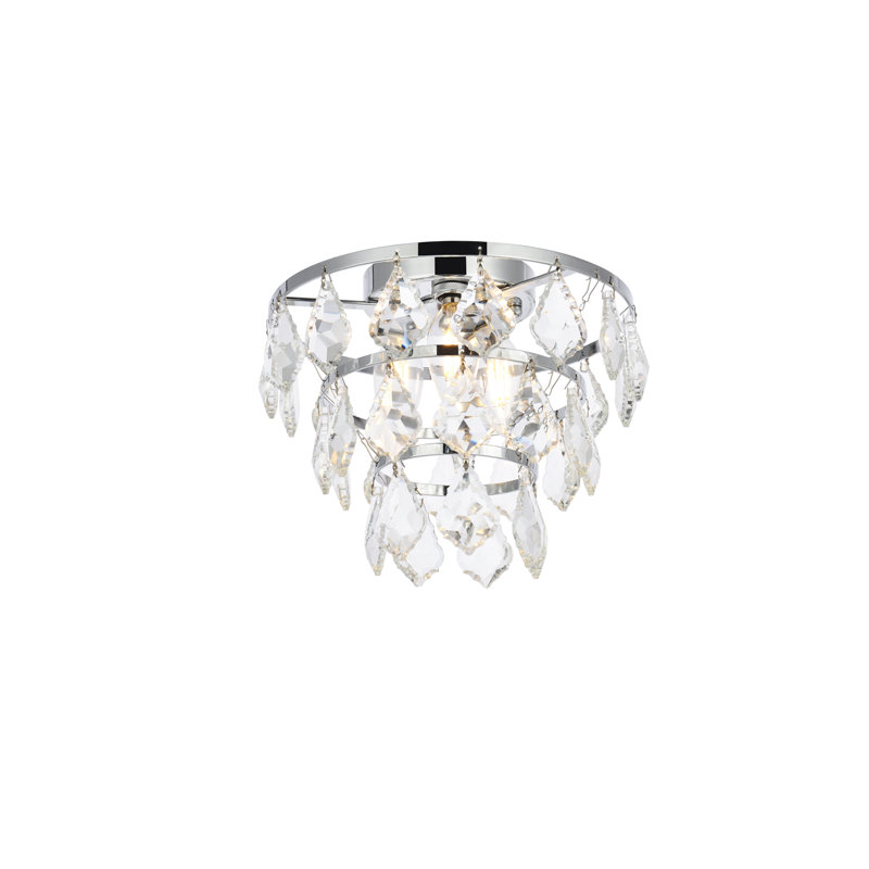 Bryd Flush Mount, Chrome, 9" H x 10" W x 10" D