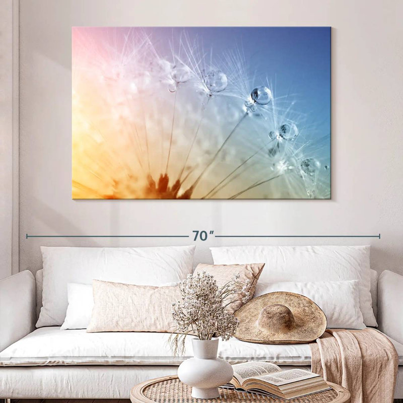 Harnek Dewdrops On Dandelion Seeds, 34" H x 51" W