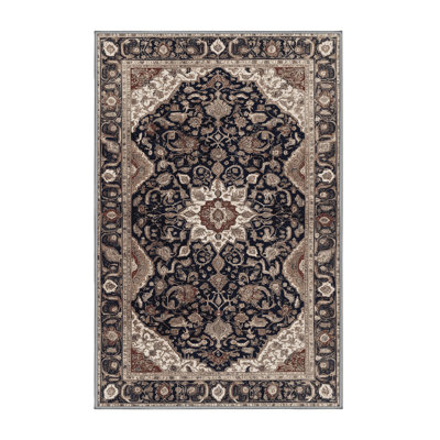 Machine Washable Persian Gray Area Rug