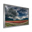 Champ de fleurs de nuages gris - œuvre d'art traditionnelle sur toile-2116233383-2116233385