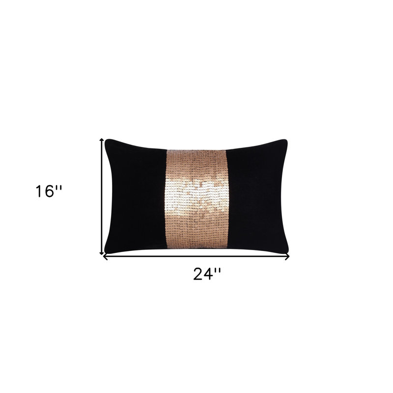 Housse de coussin en polyester à paillettes, polyester