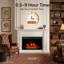Foyer électrique encastré de 58 cm (23 po), chauffage mural intégré de 1 500 W avec télécommande, 3 niveaux de luminosité de la flamme et minuterie, façade en verre trempé, noir