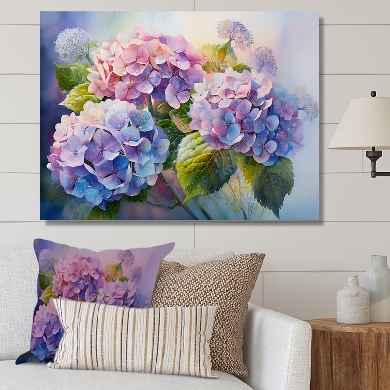 «Rose et mauve», impression sur toile, H 30 po x l 40 po x P 1,5 po, Toile tendue
