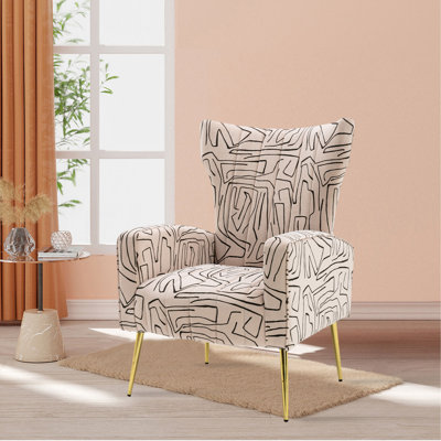 Fauteuil d'appoint rembourré en velours