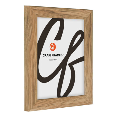 Craig Frames 24x33 Inch Picture Frame, Canarywood, Bauhaus 125 Style, 1.25" MDF Moulding, Textured Finish, Plexiglass Facing and Hanging Hardware
