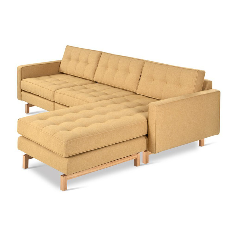 Jane 2 Bi-Sectional, Bayview Silver Performance Twill, Ash Natural