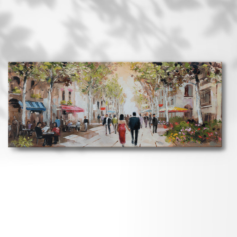 Toile tendue Paris-bleu sarcelle III-Gallery, H 12 po x l 30 po x P 1,5 po