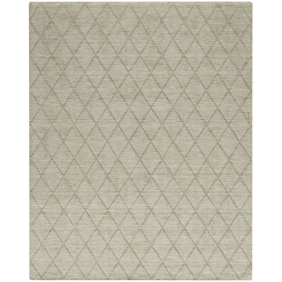 Nourison Wool Haven Sage Modern Wool Indoor Rug