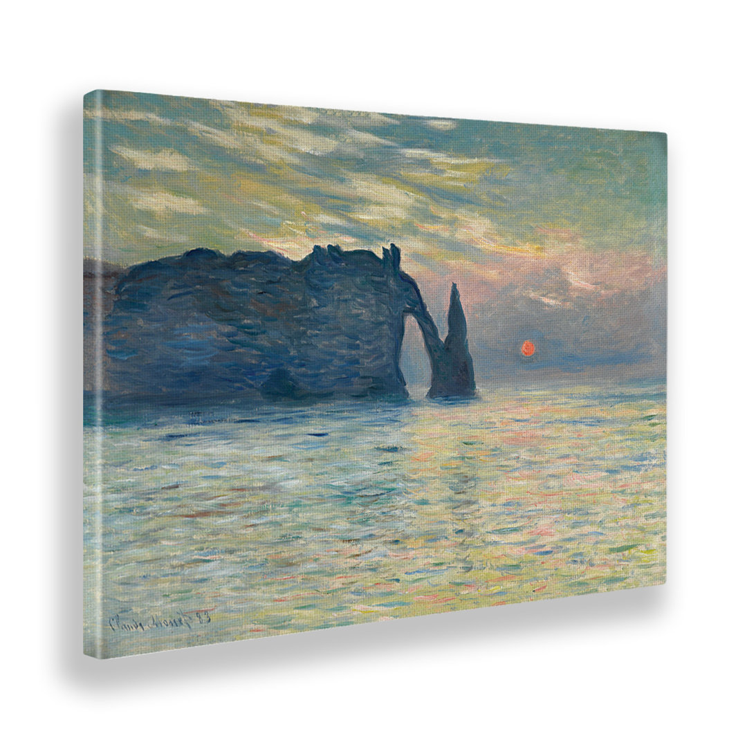 Acrylbild Cliff At Dawn von Claude Monet