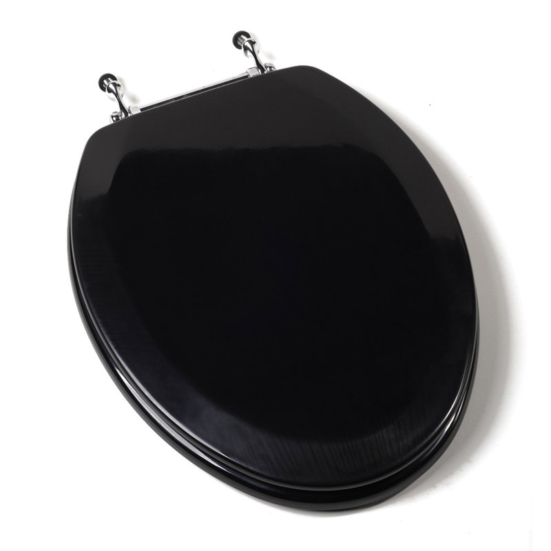 Elongated Toilet Seat and Lid, Black