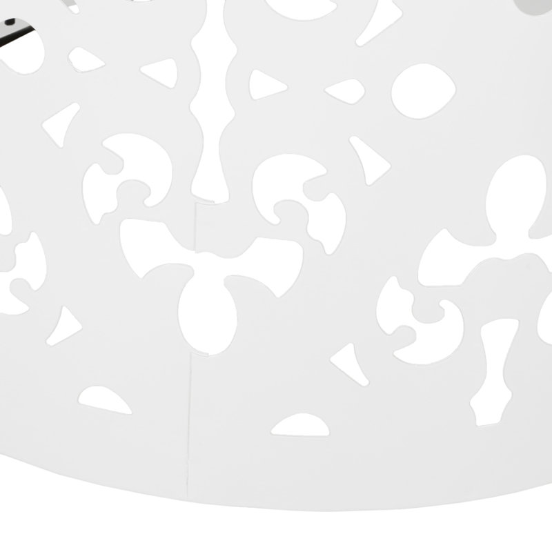 Table de bout d'extérieur en métal pour patio, Blanc