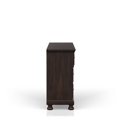 Commode sept tiroirs cerisier foncé