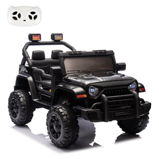 12v Kids Ride On Electric Car With Parent Remote Control,ride On Jeep Truck With Music,bluetooth,mp3,usb,with Headlights, Steering Wheel Quick Release,vehicles For Kids Toddlers