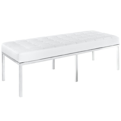 Genuine Leather Upholstered Bench