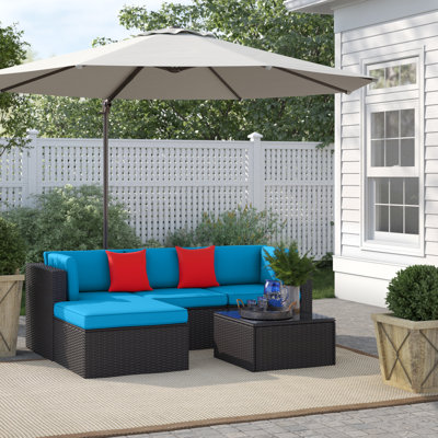 Twyla 4 - Person Modular Patio Conversation Set with Cushions