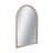 Champagne Gold Arched Wall Mirror with Pearl Beaded Trim for Bedroom and Living Room Decor