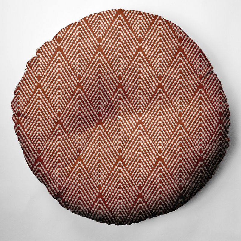 322_Oreiller de sol capitonné DesignLefeflor, 26 po x 26 po, rouille