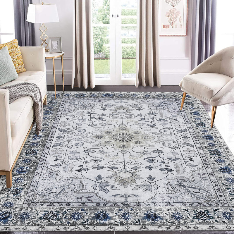Rinnes Washable Oriental Indoor Rug, Rectangle 8' x 10'