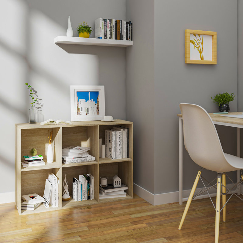Hassi Engineered Wood Cube Bookcase, Oak