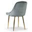 Chaise parsons rembourrée en velours Tebikerei