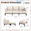 3 Seater Linen Blend Sofa-988130552