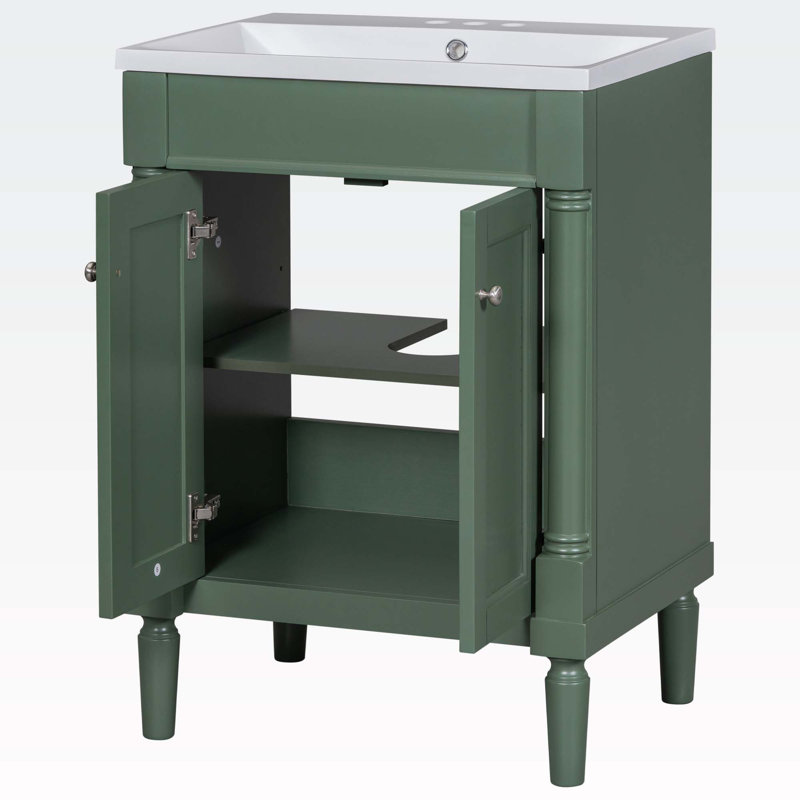Aidrianna Bathroom Storage, Green