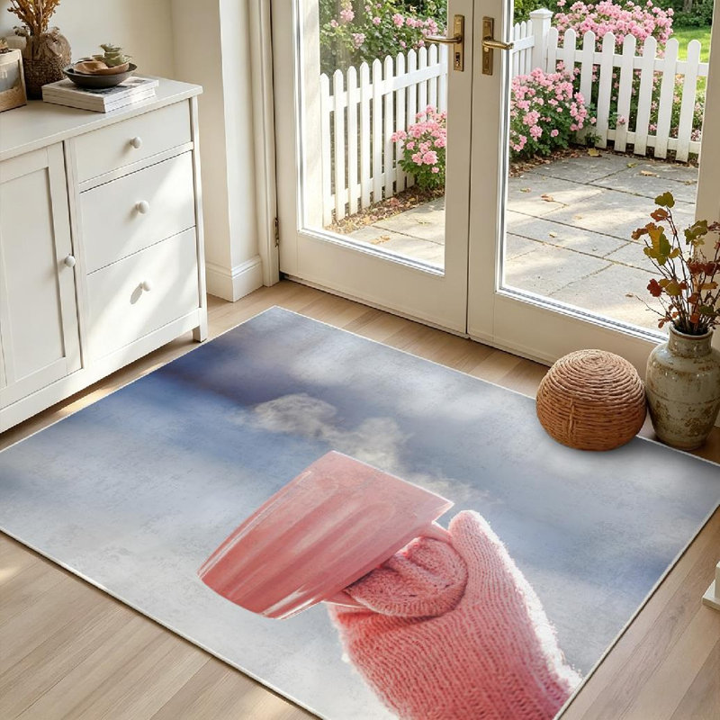 Tapis transparent lavable à la machine, tasse pour thé ou café chaud, idéal pour l'hiver et l'intérieur