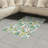 Floral High Density Long Fiber Poly Threads Decorative Area Rug Carpet-42028865