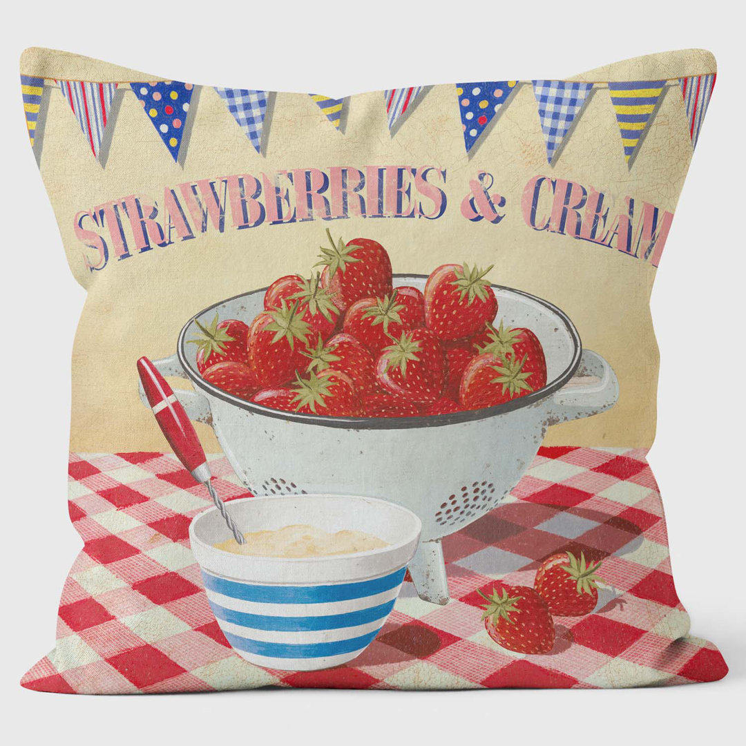 Strawberries and Cream - Martin Wiscombe Cushion