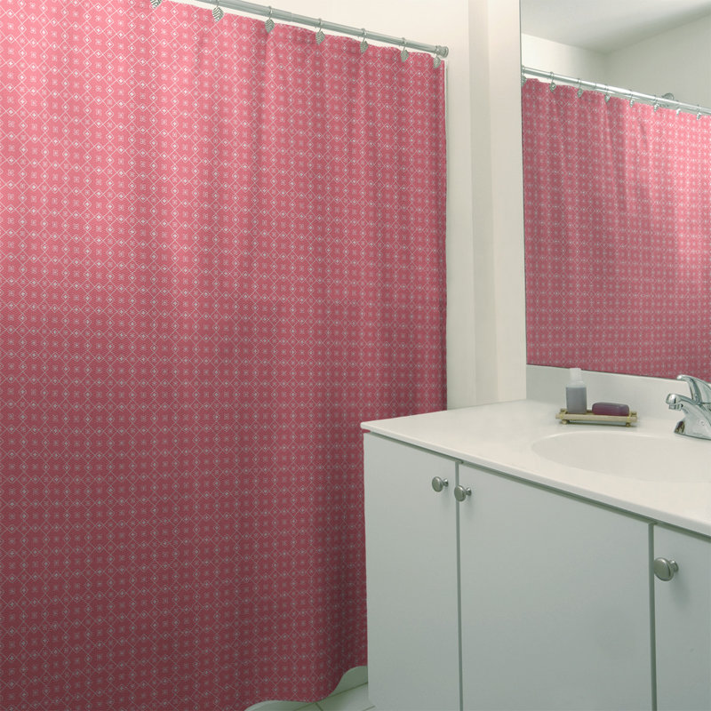Rideau de douche simple Katelyn Elizabeth, Corail