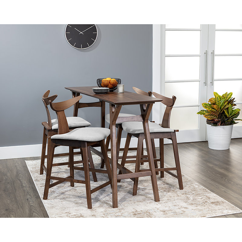 Scoggins Upholstered Counter Stool with Solid Wood Frame