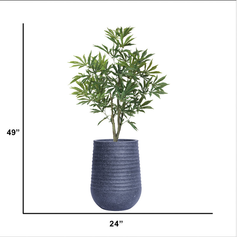 Arbre à fleurs artificiel en pot 48,08 ", Bleu