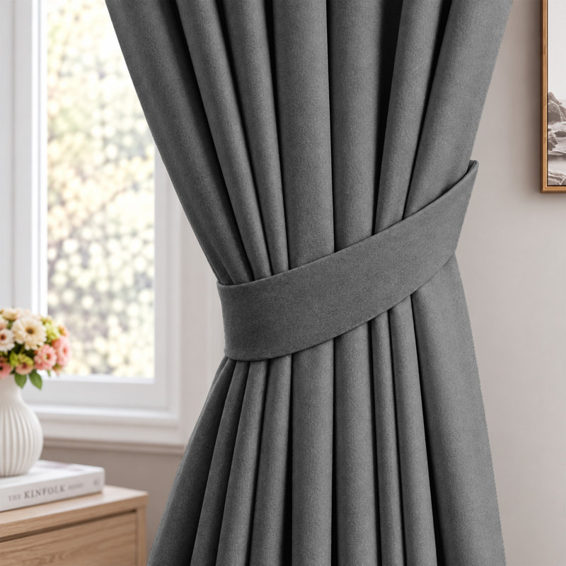 Cariya Small Window Eyelet Blackout Thermal Curtains  – Light Blocking & Energy Efficient, 117cm Width x 137cm Drop