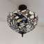 Plafonnier Tiffany rose, vitrail, pie, cerisier, fleurs, ampoules DEL, l 16 po x P 16 po x H 16 po
