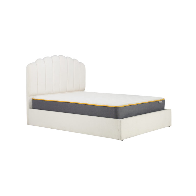 Anupras Kingsize (5') Upholstered Ottoman Bed, Double, White