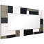 "Geometric Blocks" Hand Made Solid Paulownia Wood Beveled Leaner Mirror size 80" x 40"