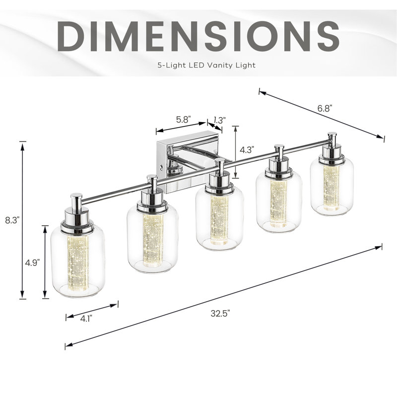 Jerami Dimmable LED Vanity Light, 5