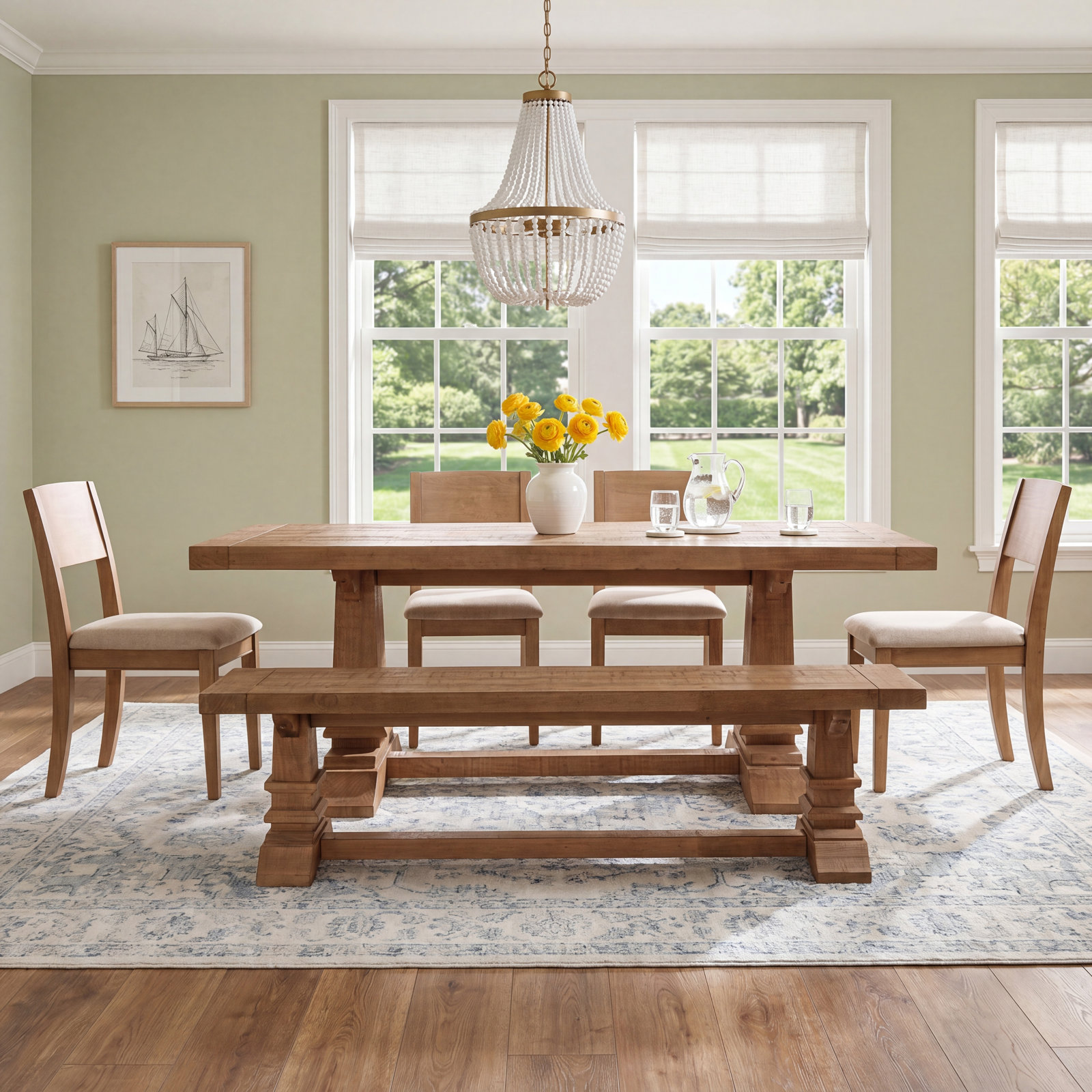 Vienna Pine Dining Table Set