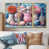 Toile avec cadre flottant or