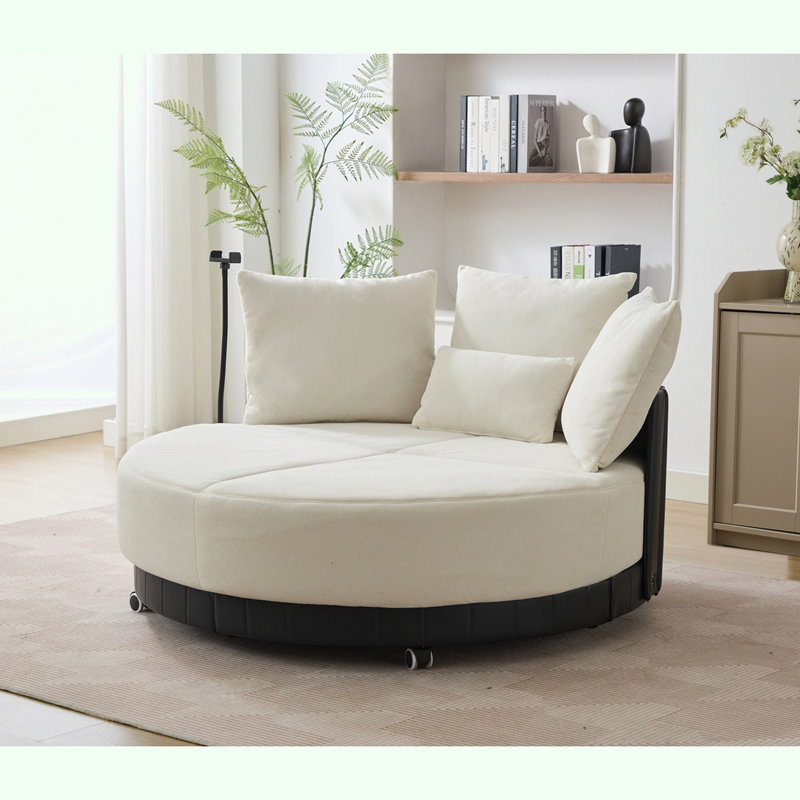 Canapé surdimensionné de 52,75 po, Beige