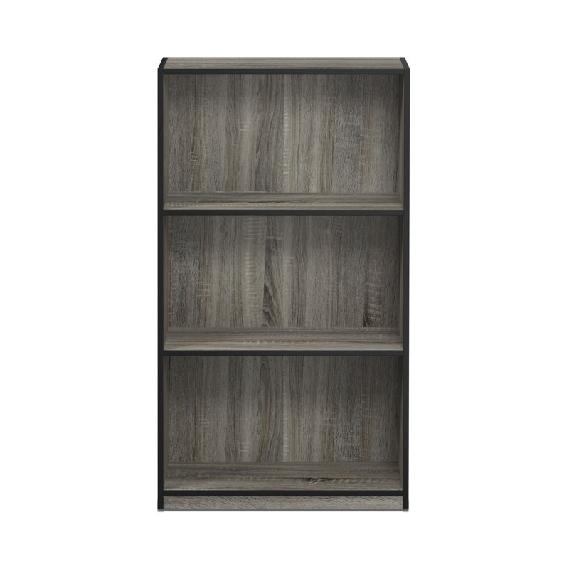 Bibliothèque standard H 39,5 po x l 21,75 po Barhorst, Gris chêne français/noir