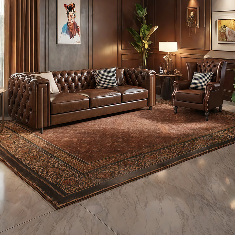 American straight - row retro sofa