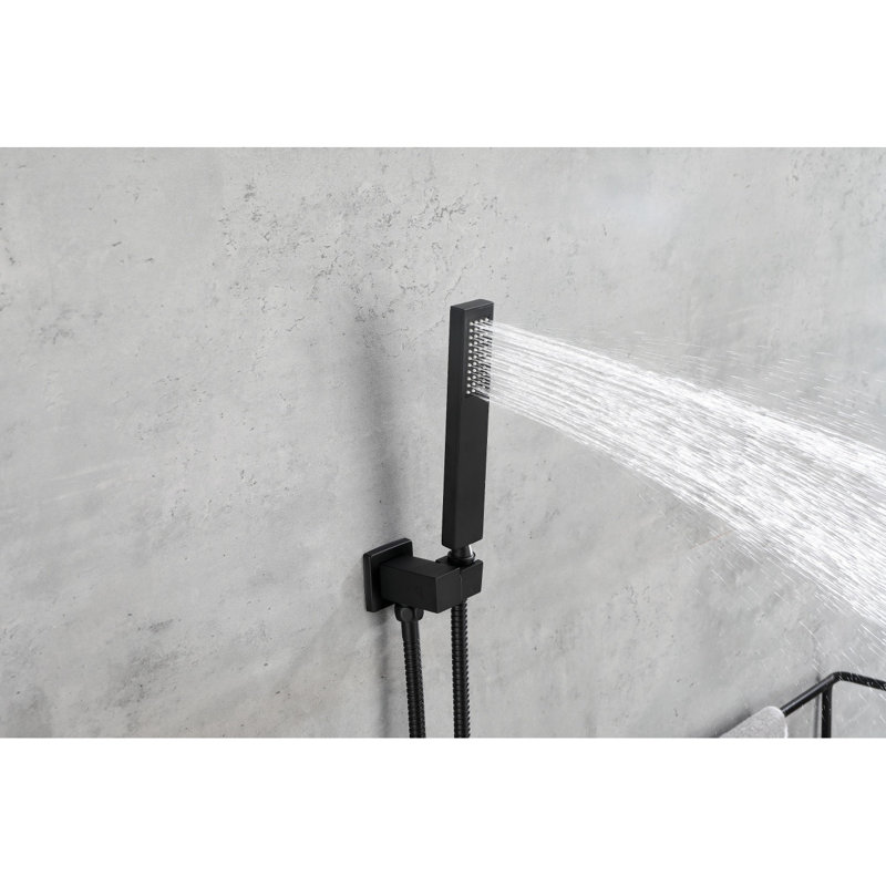 Système de douche, pomme de douche cascade avec douche à main, ensemble de robinet de douche mural pour salle de bain