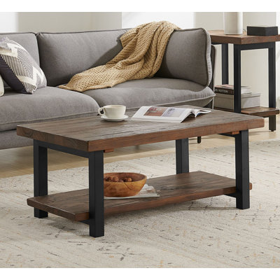 Pomona 42" Solid Wood Coffee Table, Natural
